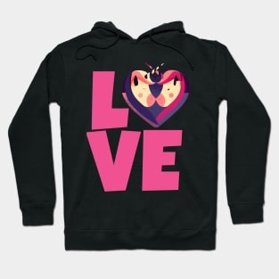 Unicorn Valentine Unicorns in Love Heart Hoodie